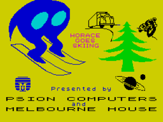 Horace Goes Skiing title screen for ZX Spectrum